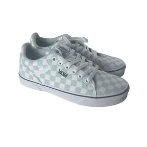 Vans Seldan Women Size 8 Checkerboard Pale Aqua Low Top Sneakers VN0A4U22CHF NEW